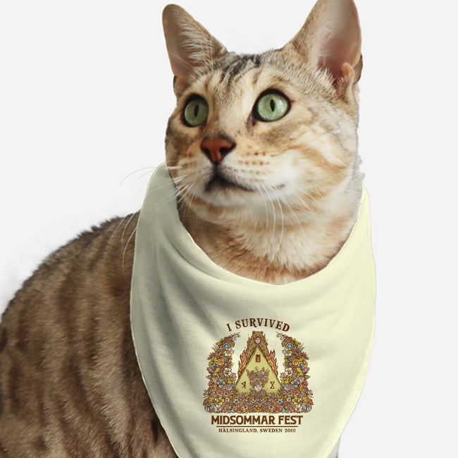 I Survived Midsommar Fest-Cat-Bandana-Pet Collar-kg07