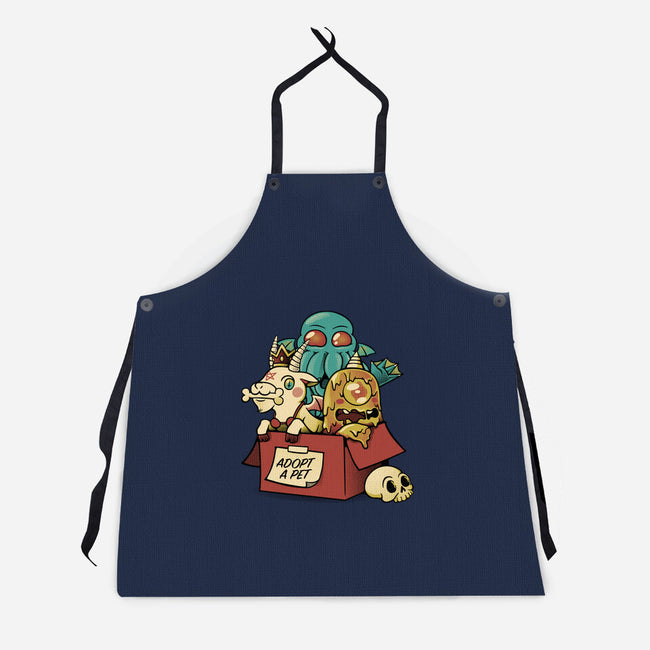 Adopt A Monster Kawaii Pet-Unisex-Kitchen-Apron-tobefonseca