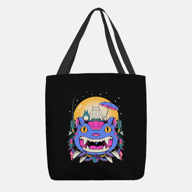 Unidentified Flying Cat-None-Basic Tote-Bag-GODZILLARGE