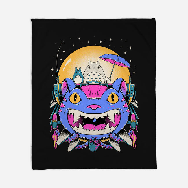 Unidentified Flying Cat-None-Fleece-Blanket-GODZILLARGE