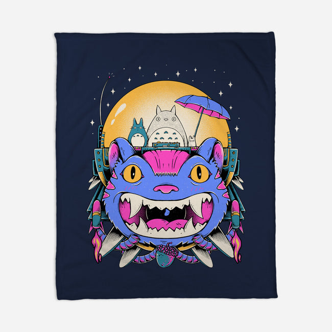 Unidentified Flying Cat-None-Fleece-Blanket-GODZILLARGE