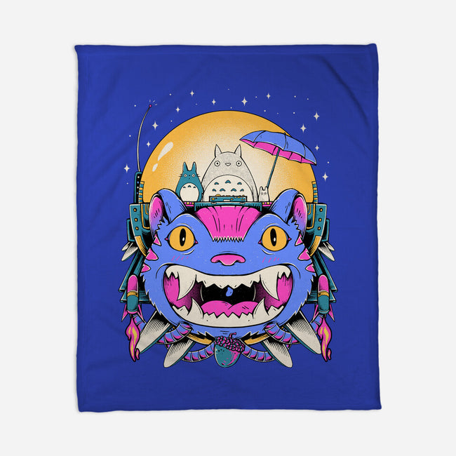 Unidentified Flying Cat-None-Fleece-Blanket-GODZILLARGE