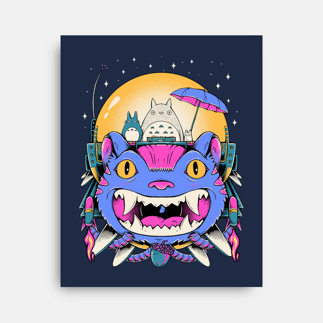 Unidentified Flying Cat-None-Stretched-Canvas-GODZILLARGE