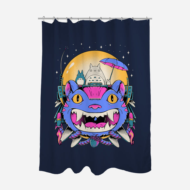 Unidentified Flying Cat-None-Polyester-Shower Curtain-GODZILLARGE