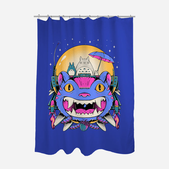 Unidentified Flying Cat-None-Polyester-Shower Curtain-GODZILLARGE