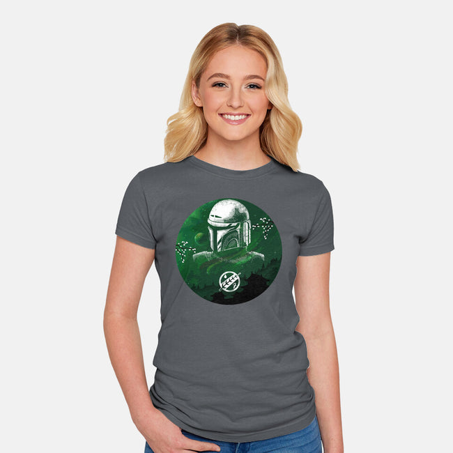 Hunter Galaxy-Womens-Fitted-Tee-Astrobot Invention