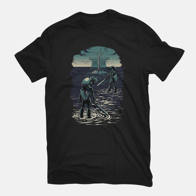 Link Vs Dark Link-Womens-Fitted-Tee-Diego Oliver