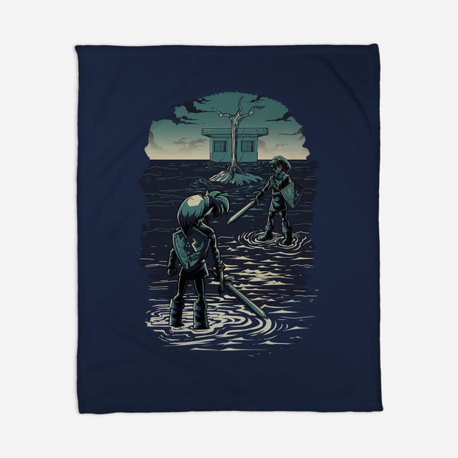 Link Vs Dark Link-None-Fleece-Blanket-Diego Oliver