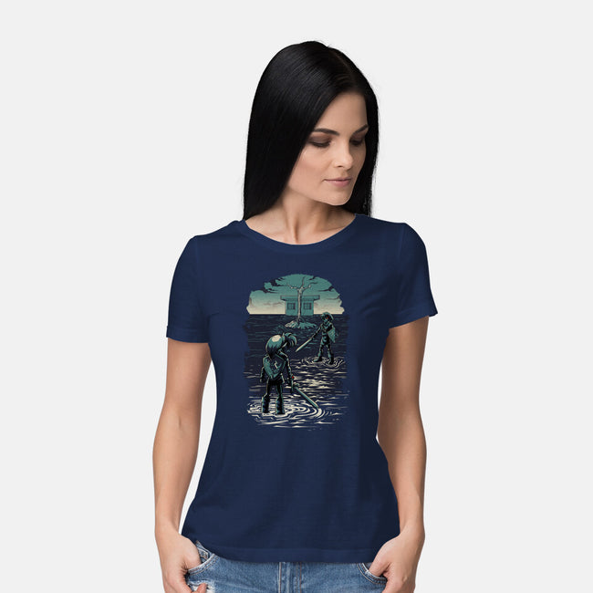 Link Vs Dark Link-Womens-Basic-Tee-Diego Oliver