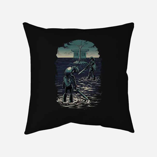 Link Vs Dark Link-None-Removable Cover-Throw Pillow-Diego Oliver