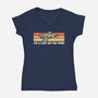 Vintage Leaf-Womens-V-Neck-Tee-retrodivision