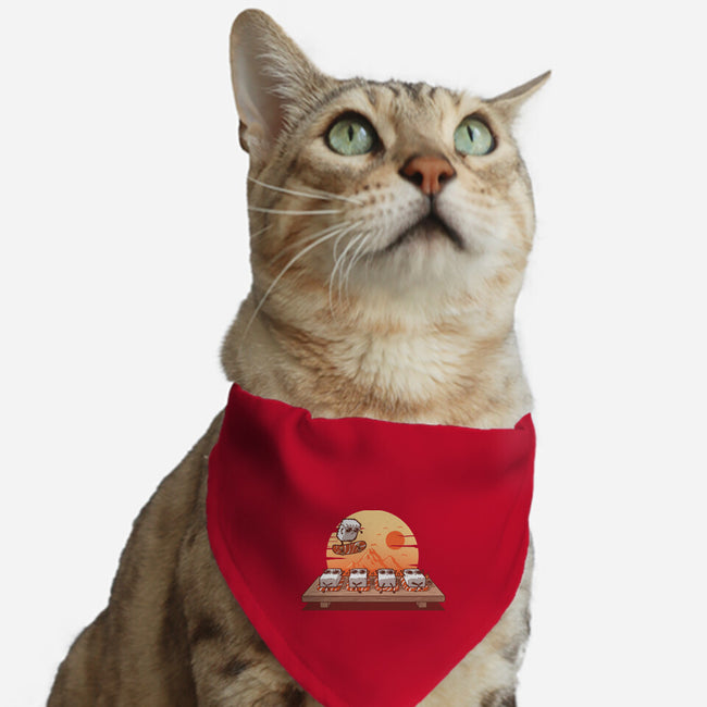 Sushi Sunset-Cat-Adjustable-Pet Collar-erion_designs