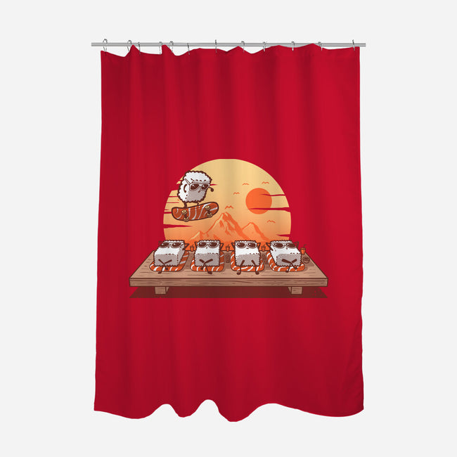 Sushi Sunset-None-Polyester-Shower Curtain-erion_designs