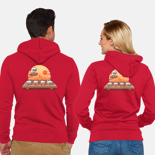 Sushi Sunset-Unisex-Zip-Up-Sweatshirt-erion_designs