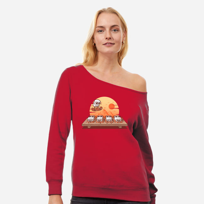 Sushi Sunset-Womens-Off Shoulder-Sweatshirt-erion_designs