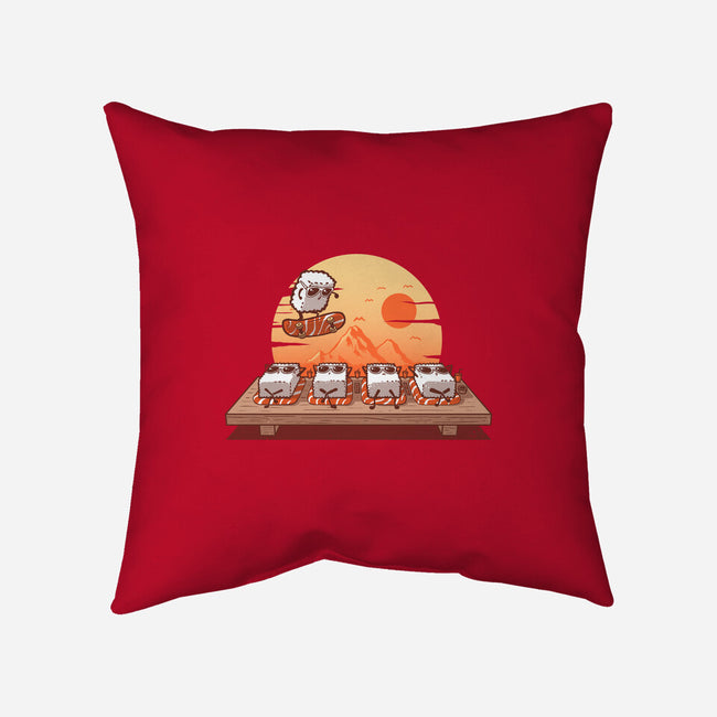 Sushi Sunset-None-Removable Cover-Throw Pillow-erion_designs