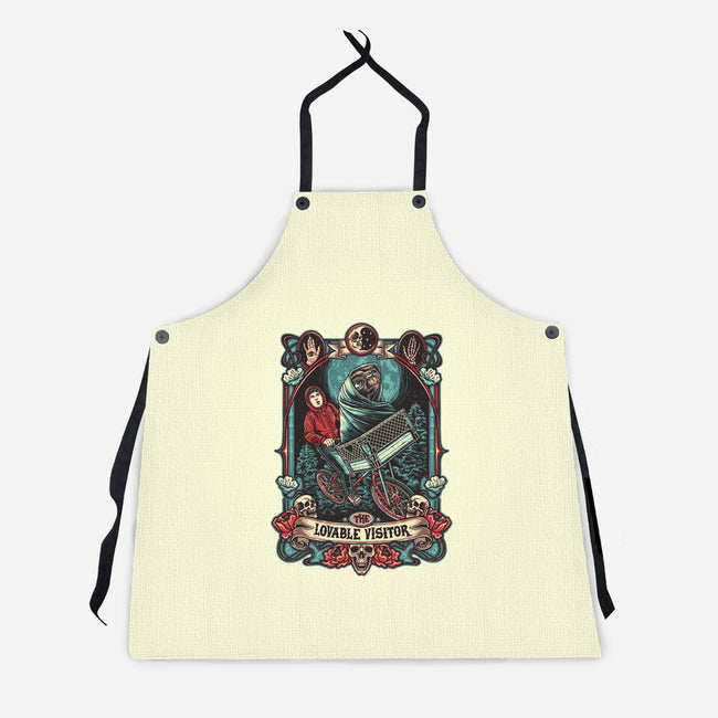 The Lovable Visitor-Unisex-Kitchen-Apron-momma_gorilla