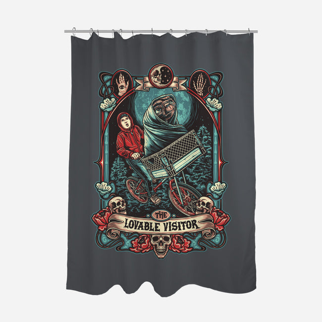 The Lovable Visitor-None-Polyester-Shower Curtain-momma_gorilla