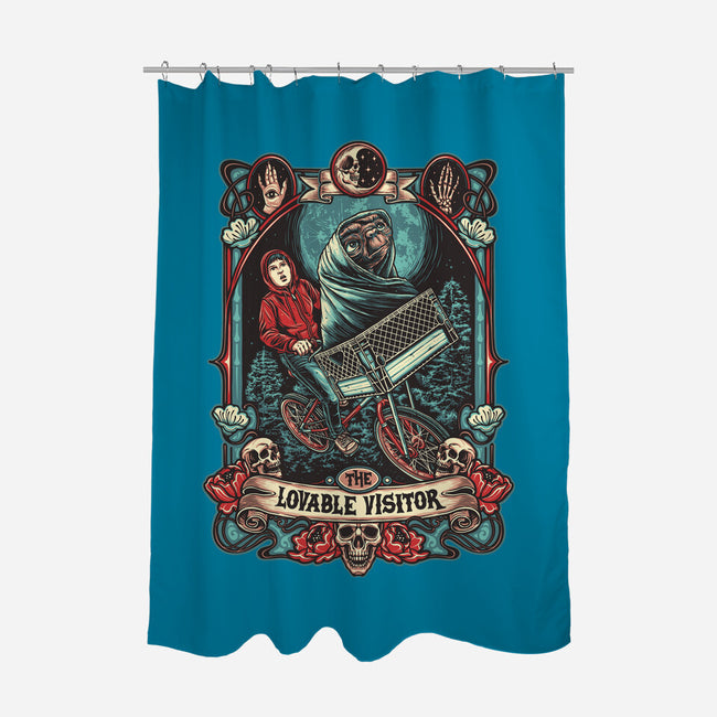 The Lovable Visitor-None-Polyester-Shower Curtain-momma_gorilla