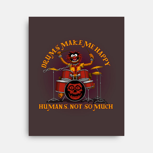 Drums Make Me Happy-None-Stretched-Canvas-rmatix