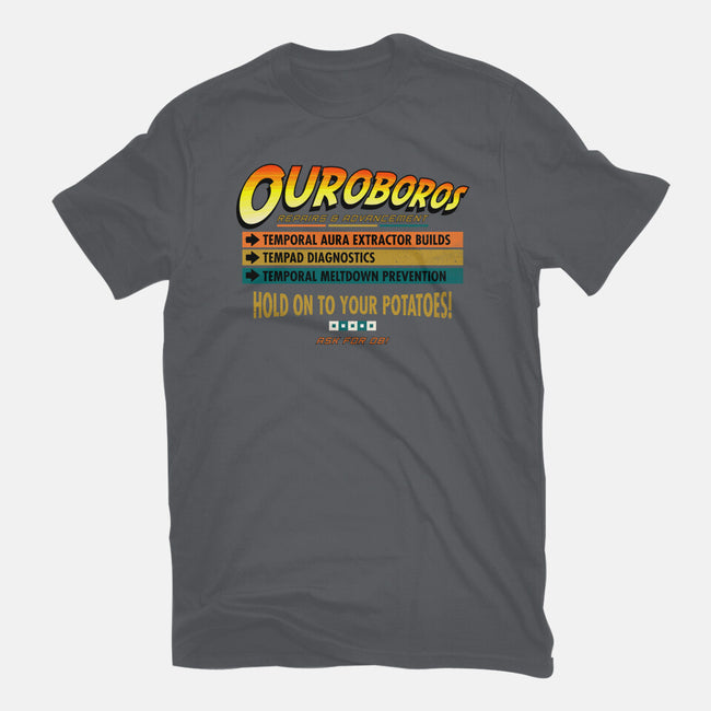 Ouroboros Repairs-Womens-Fitted-Tee-rocketman_art