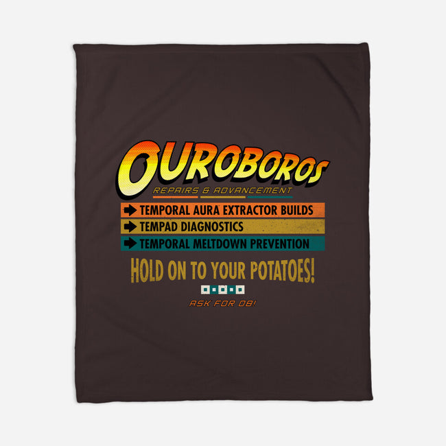 Ouroboros Repairs-None-Fleece-Blanket-rocketman_art