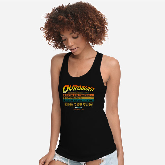 Ouroboros Repairs-Womens-Racerback-Tank-rocketman_art