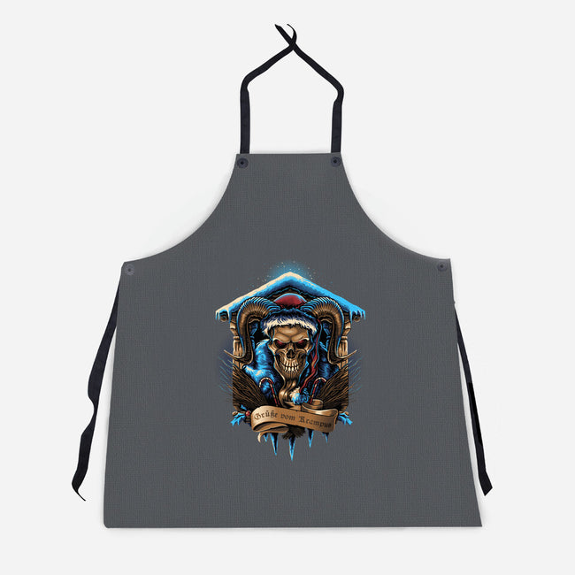 The Shrine Of Krampus-Unisex-Kitchen-Apron-daobiwan