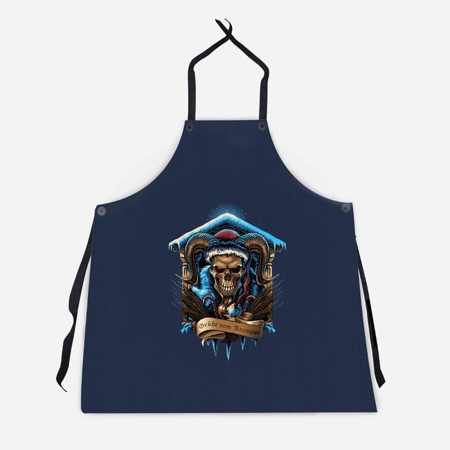 The Shrine Of Krampus-Unisex-Kitchen-Apron-daobiwan