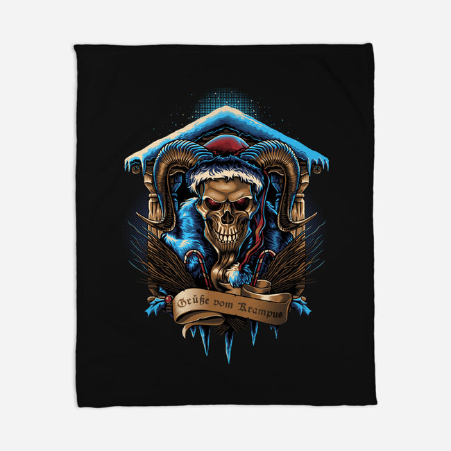 The Shrine Of Krampus-None-Fleece-Blanket-daobiwan