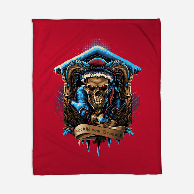 The Shrine Of Krampus-None-Fleece-Blanket-daobiwan