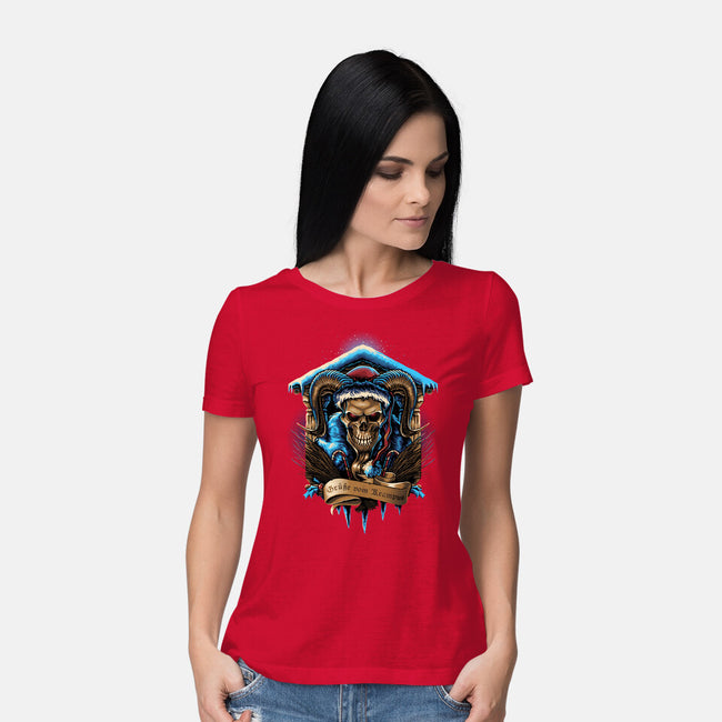 The Shrine Of Krampus-Womens-Basic-Tee-daobiwan