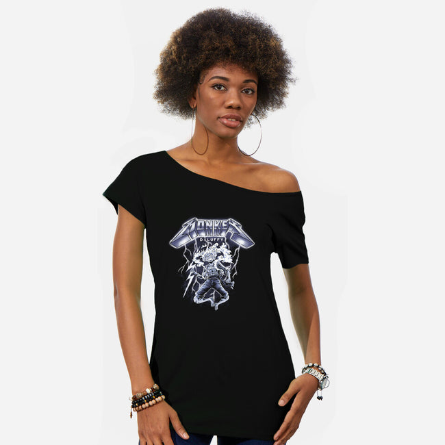 Metal Luffy-Womens-Off Shoulder-Tee-Imu Studio