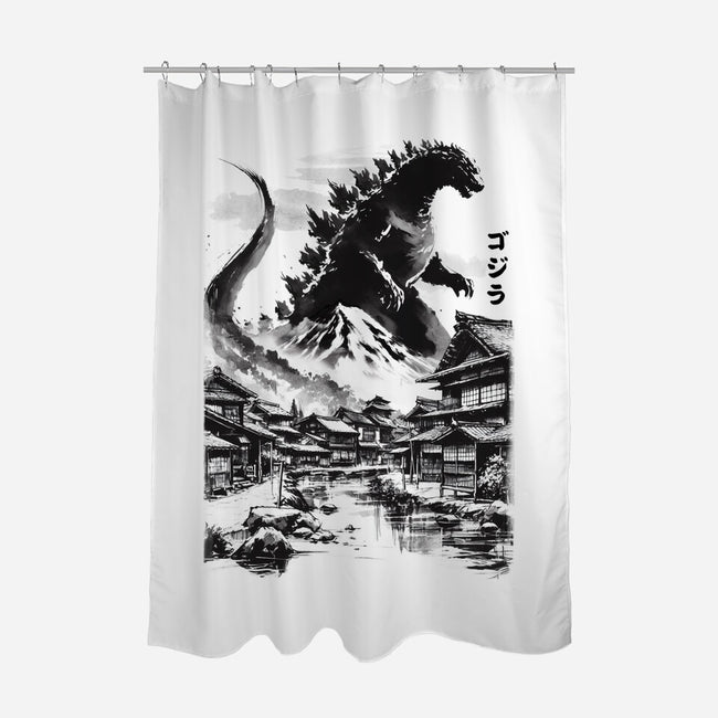 King In The Japanese Village-None-Polyester-Shower Curtain-DrMonekers