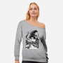 King In The Japanese Village-Womens-Off Shoulder-Sweatshirt-DrMonekers