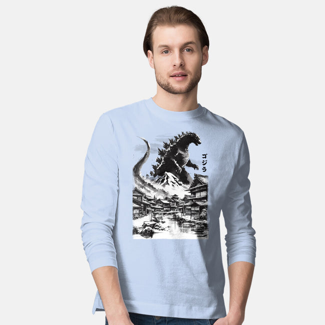 King In The Japanese Village-Mens-Long Sleeved-Tee-DrMonekers