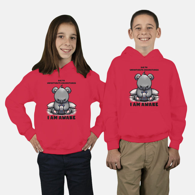 Unfortunately I Am Awake-Youth-Pullover-Sweatshirt-fanfabio