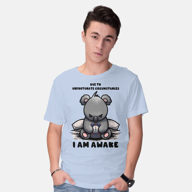 Unfortunately I Am Awake-Mens-Basic-Tee-fanfabio