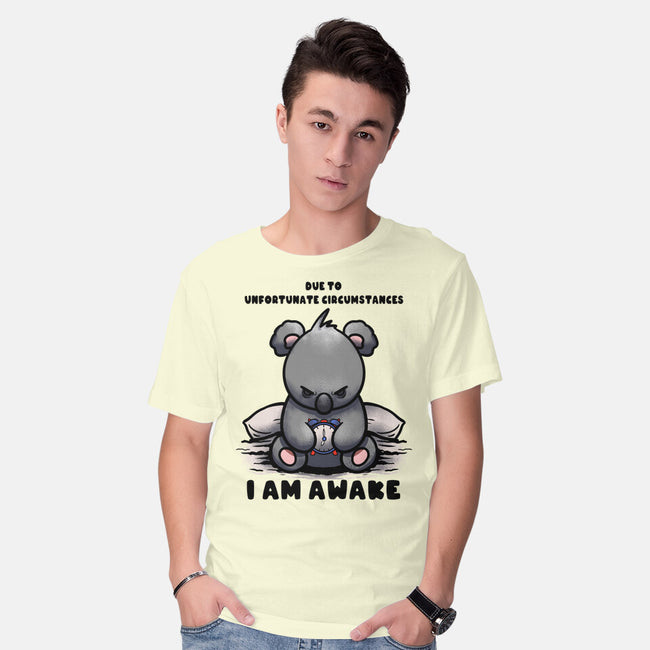 Unfortunately I Am Awake-Mens-Basic-Tee-fanfabio