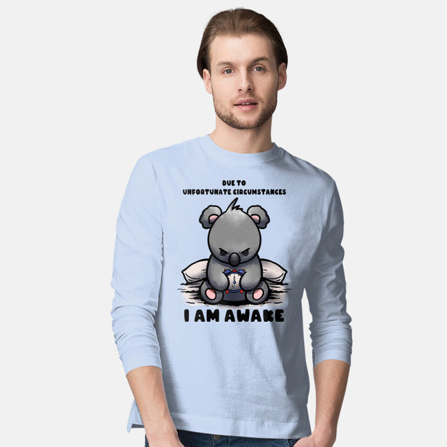 Unfortunately I Am Awake-Mens-Long Sleeved-Tee-fanfabio