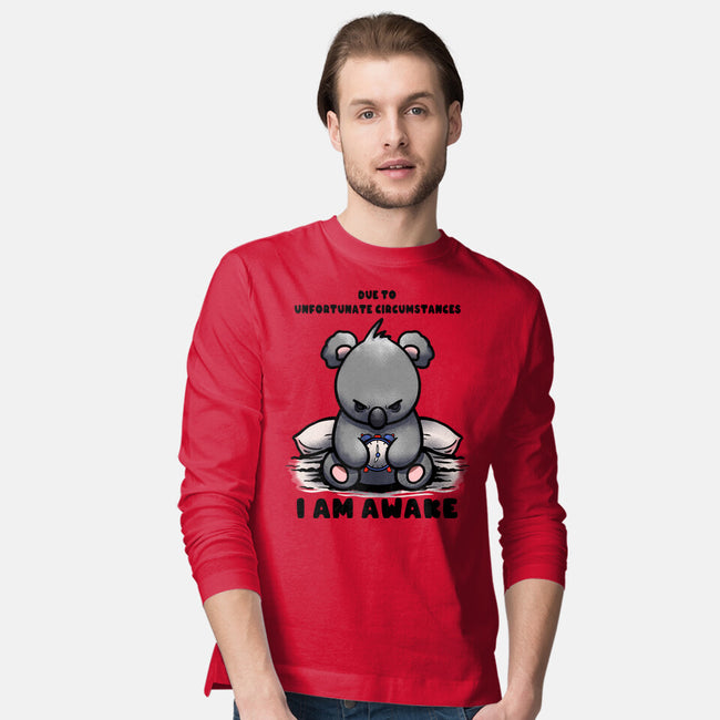 Unfortunately I Am Awake-Mens-Long Sleeved-Tee-fanfabio