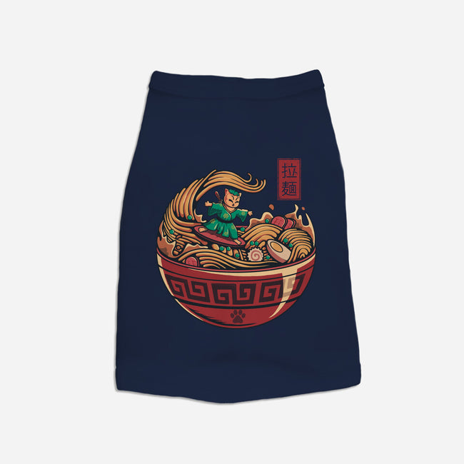 Ramen Surfing-Cat-Basic-Pet Tank-erion_designs