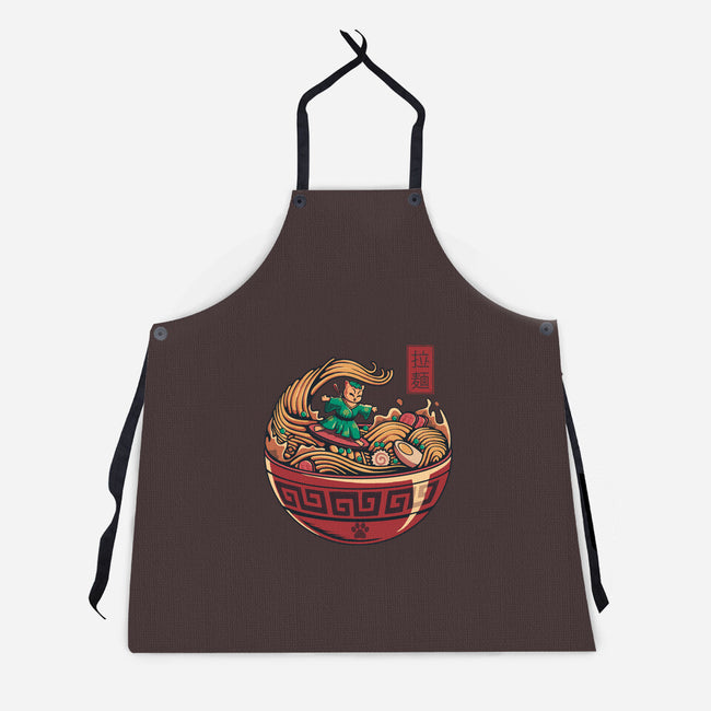 Ramen Surfing-Unisex-Kitchen-Apron-erion_designs