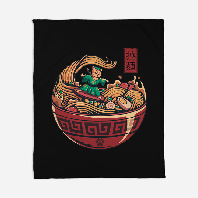 Ramen Surfing-None-Fleece-Blanket-erion_designs