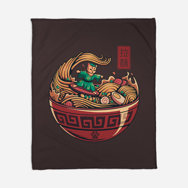 Ramen Surfing-None-Fleece-Blanket-erion_designs