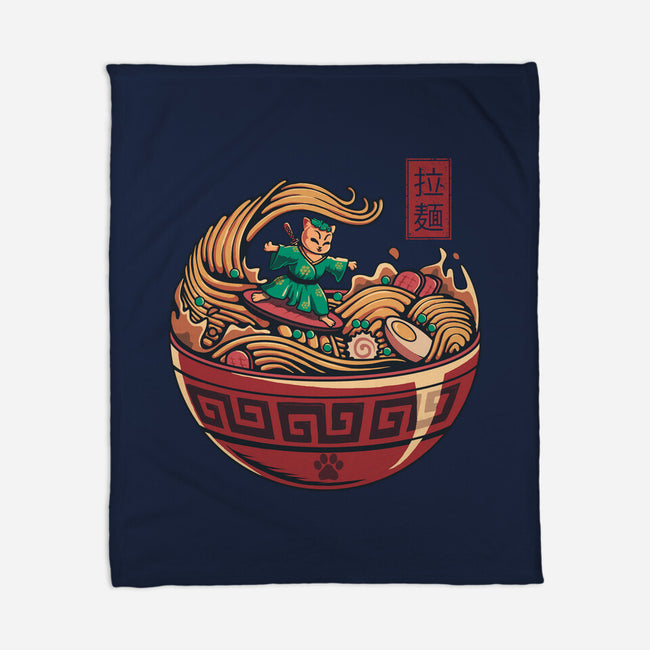 Ramen Surfing-None-Fleece-Blanket-erion_designs