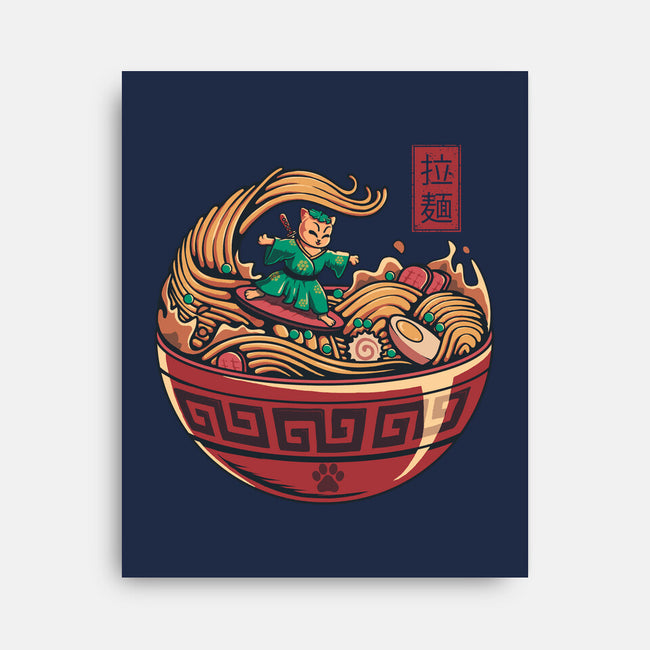 Ramen Surfing-None-Stretched-Canvas-erion_designs