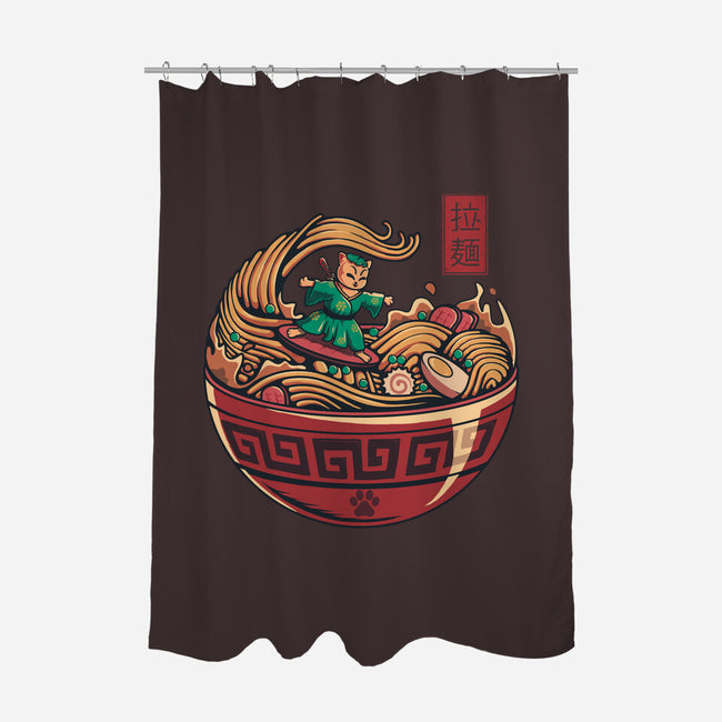 Ramen Surfing-None-Polyester-Shower Curtain-erion_designs