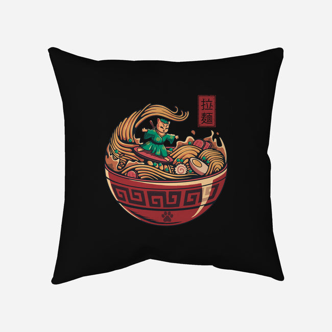 Ramen Surfing-None-Removable Cover-Throw Pillow-erion_designs