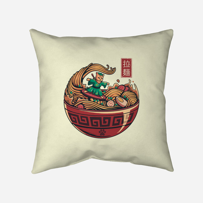 Ramen Surfing-None-Removable Cover-Throw Pillow-erion_designs